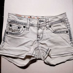 Rock Revival women's shorts size 25 grey and white
